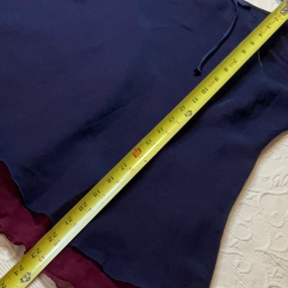Frederick's of Hollywood Deep Blue Chemise maroon lining. Size Medium - Picture 8 of 11